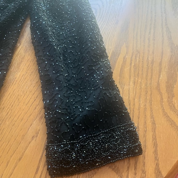 LAST CALL Vintage Laurence Kazar Black Silk Beaded Evening Jacket Size XL - Picture 4 of 9